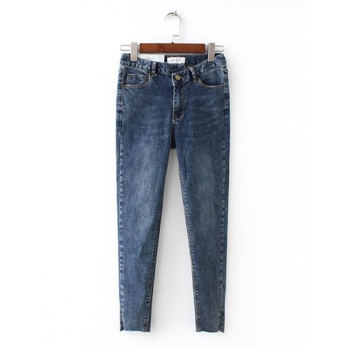 Fashion Blue Pure Color Decorated JeansNo.:E891505(0) Write a review